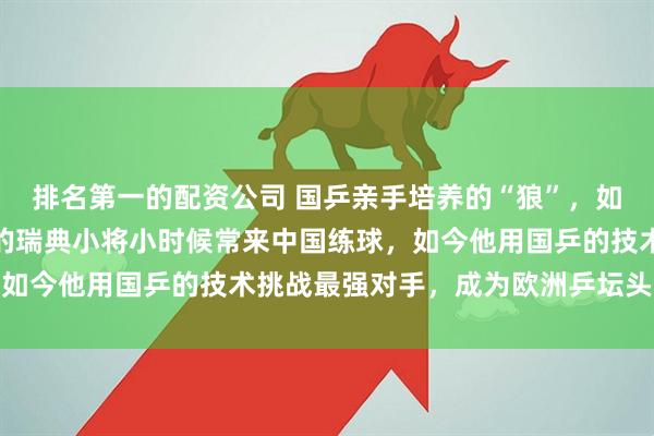 排名第一的配资公司 国乒亲手培养的“狼”，如今世界排名第五，曾经的瑞典小将小时候常来中国练球，如今他用国乒的技术挑战最强对手，成为欧洲乒坛头号威胁